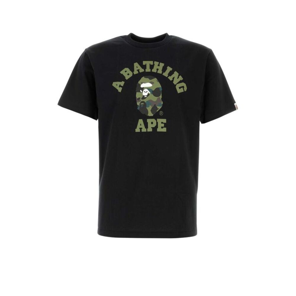 Bape Men Black Cotton 1St Camo T-Shirt